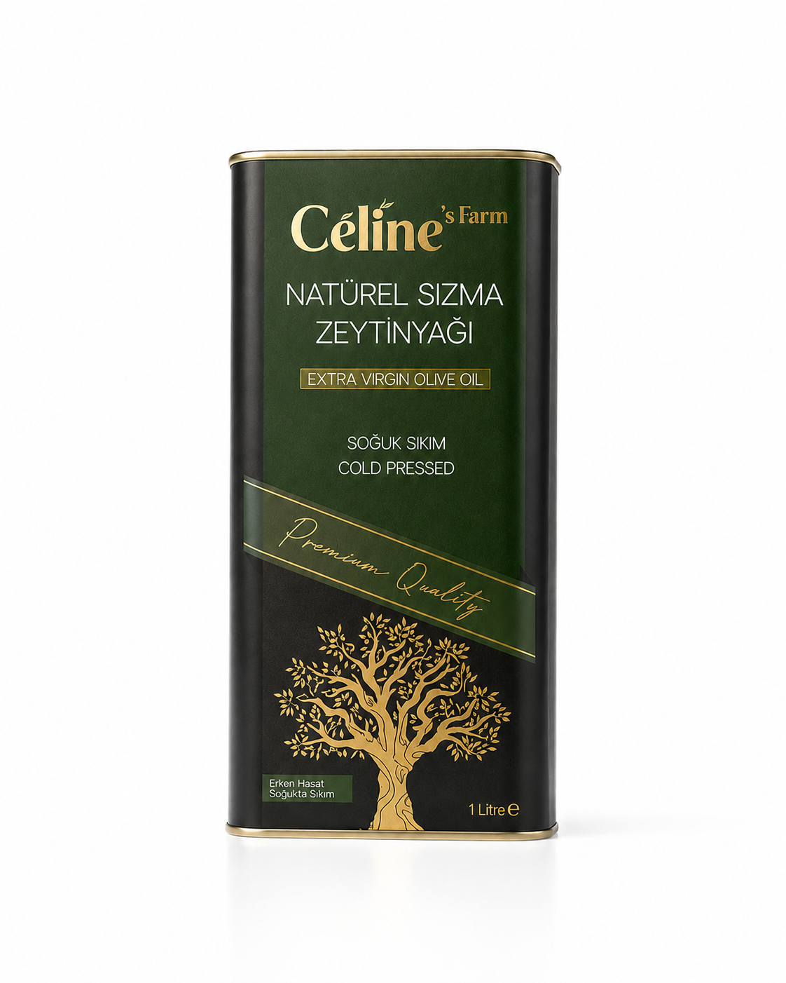 1L Cold Extracted Extra Virgin Olive Oil, Early Harvest Anatolian EVOO