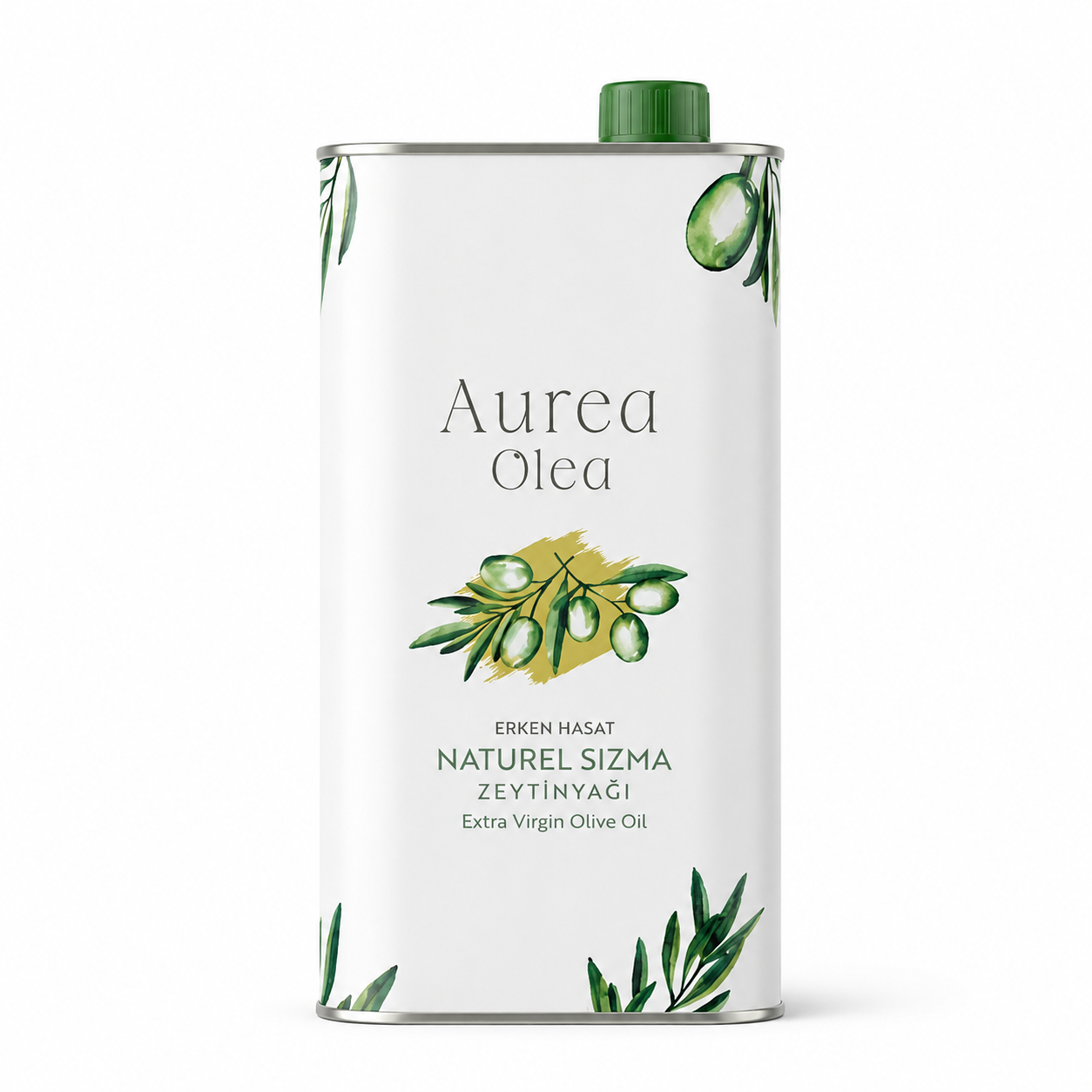 Aurea Olea 1L Natural Extra Virgin Olive Oil (33.8 fl oz), Cold Extracted, Early Harvest