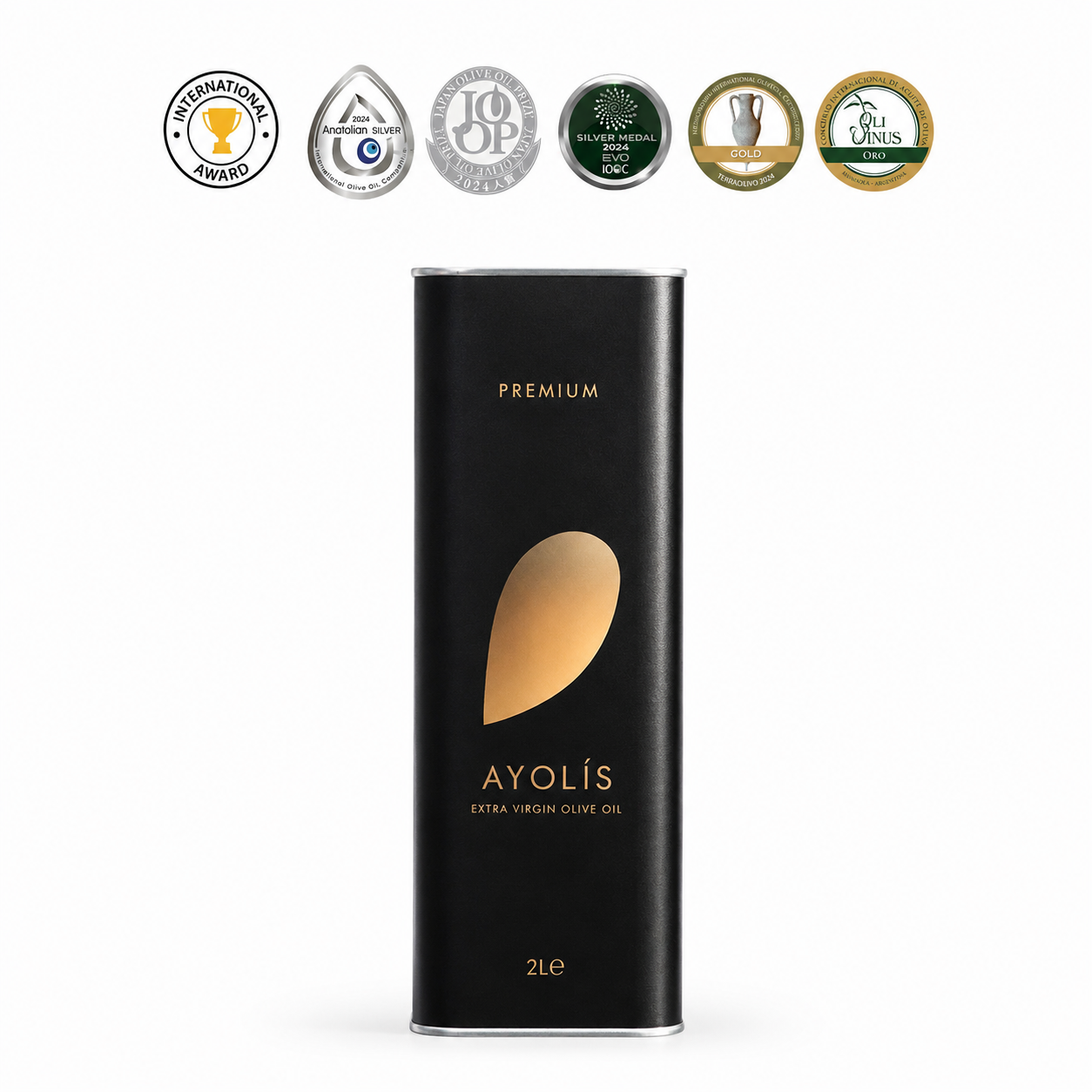 Ayolis Premium Gourmet Domat Extra Virgin Olive Oil, 2L – Early Harvest, Cold Extracted