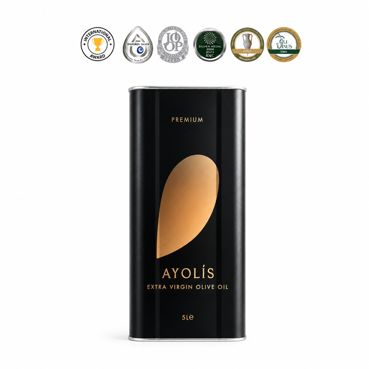 Ayolis Premium Gourmet Domat Extra Virgin Olive Oil, 5L – Early Harvest, Cold Extracted