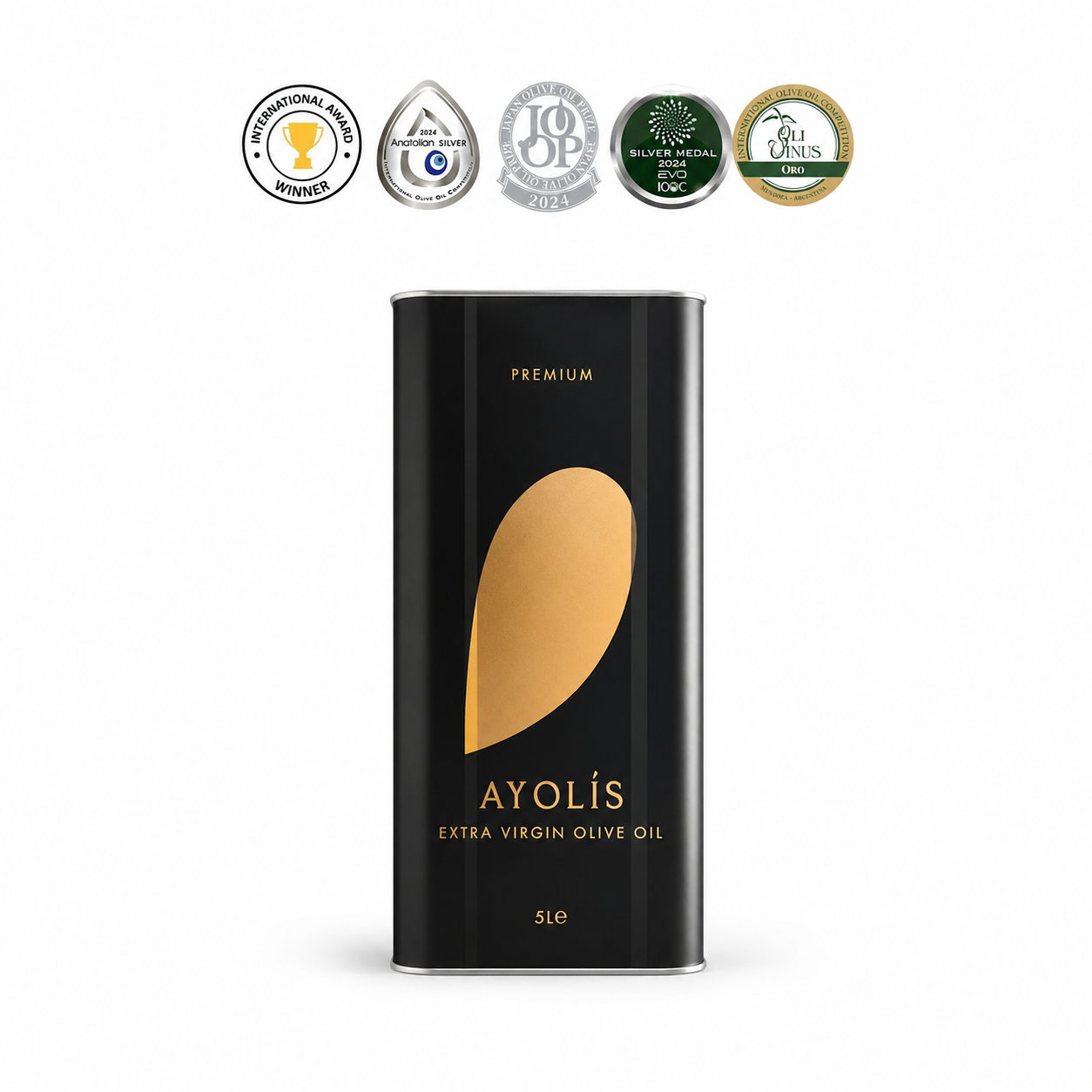 Ayolis Premium Gourmet Memecik Extra Virgin Olive Oil, 5L – Early Harvest, Cold Extracted